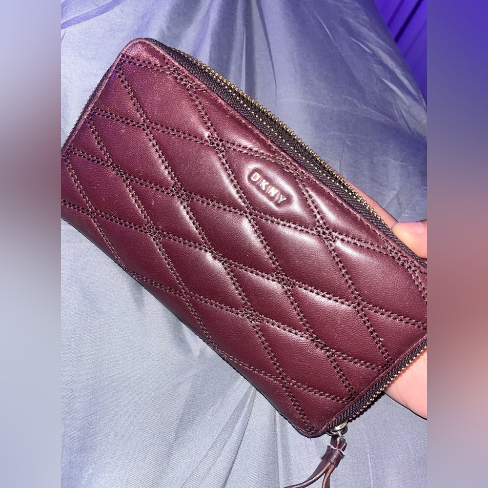 DKNY Burgundy Quilted Women's Bag